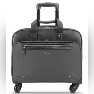 Solo NY Gramercy Park wheeled carry on luggage business briefcase, gray
